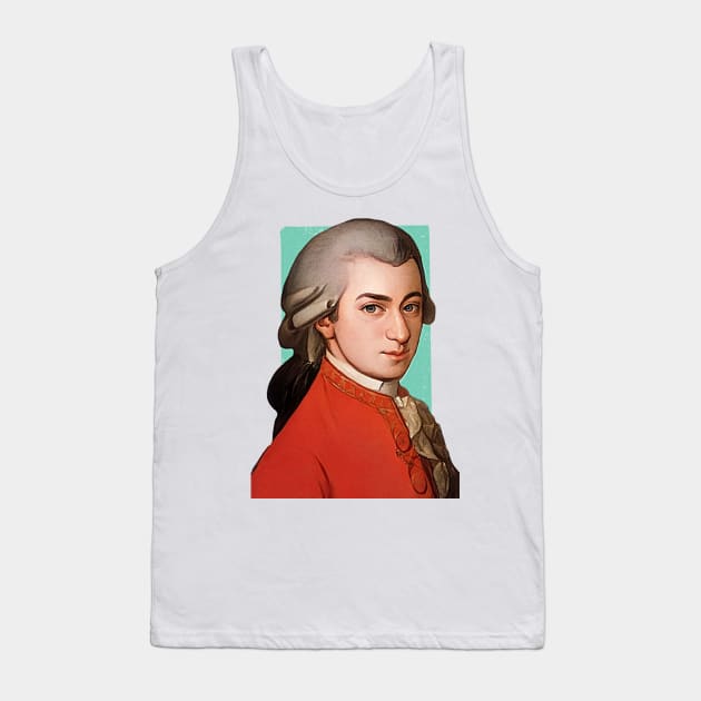 Austrian Composer Wolfgang Amadeus Mozart illustration Tank Top by Litstoy 